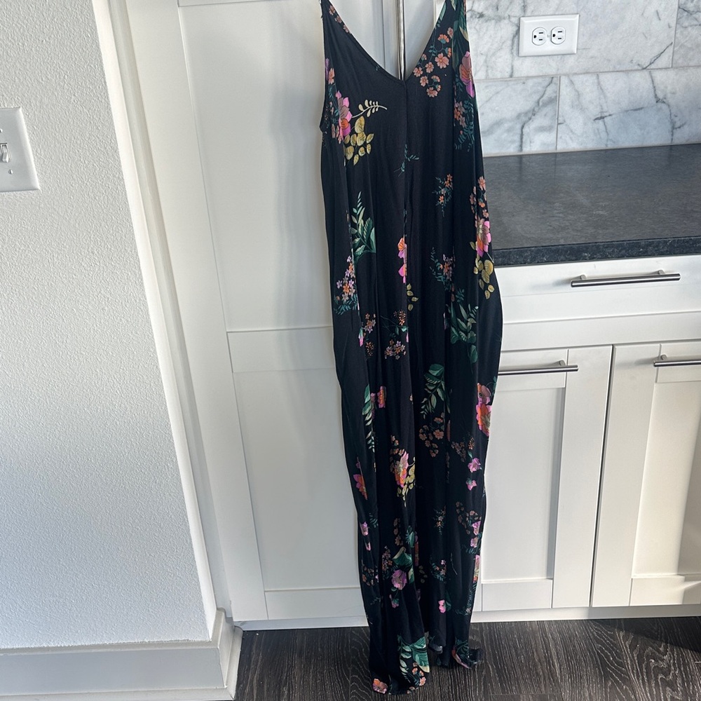 The Impeccable Pig Black Floral Dress
